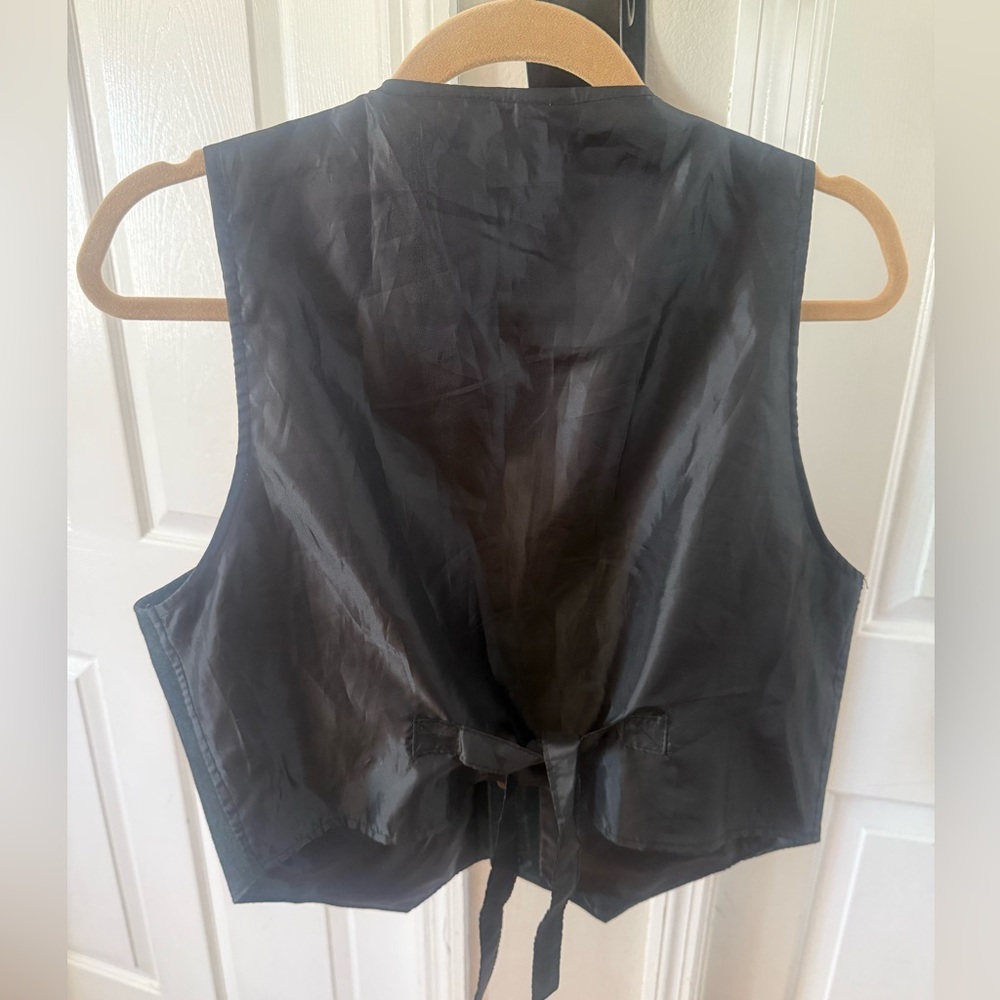 Disney Black Suede Mickey Mouse Button Front Vest - Picture 5 of 5